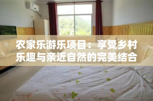 农家乐游乐项目：享受乡村乐趣与亲近自然的完美结合