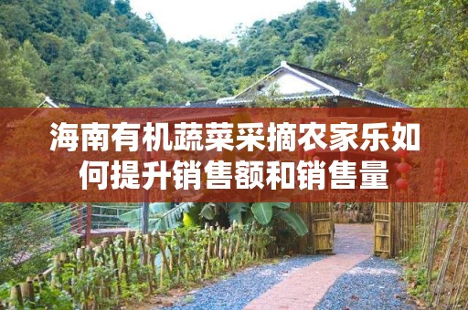 海南有机蔬菜采摘农家乐如何提升销售额和销售量