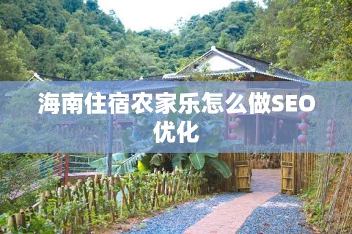 海南住宿农家乐怎么做SEO优化
