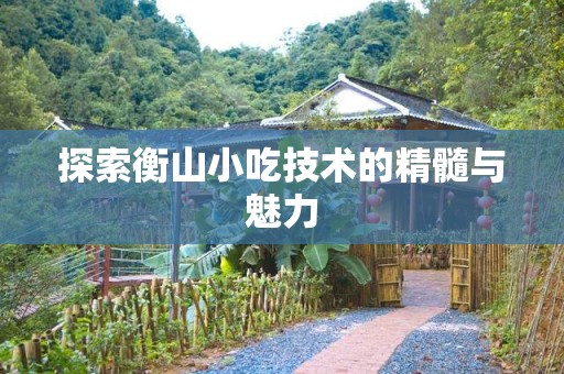 探索衡山小吃技术的精髓与魅力