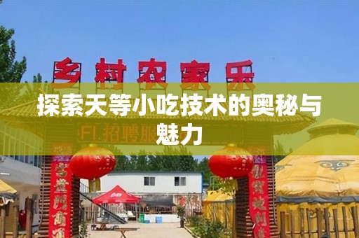 探索天等小吃技术的奥秘与魅力