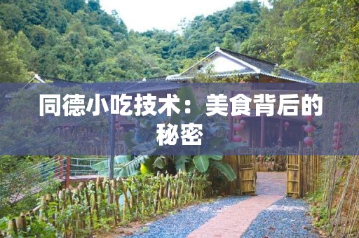 同德小吃技术：美食背后的秘密