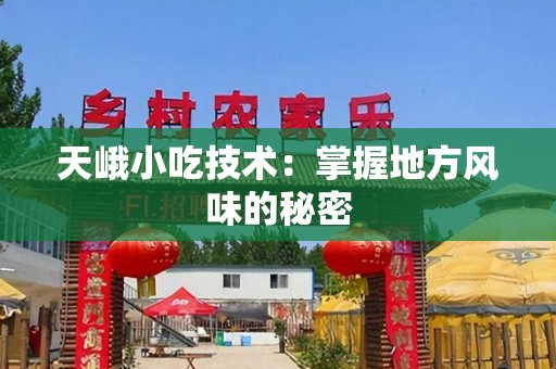 天峨小吃技术：掌握地方风味的秘密