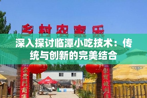 深入探讨临潭小吃技术：传统与创新的完美结合