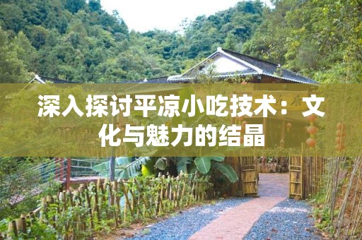 深入探讨平凉小吃技术：文化与魅力的结晶