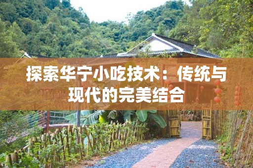 探索华宁小吃技术：传统与现代的完美结合