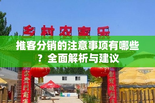推客分销的注意事项有哪些？全面解析与建议