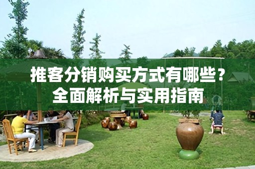 推客分销购买方式有哪些？全面解析与实用指南