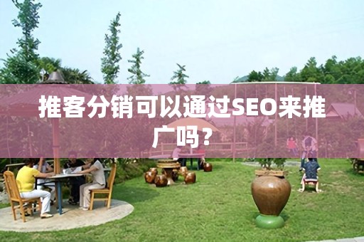 推客分销可以通过SEO来推广吗？