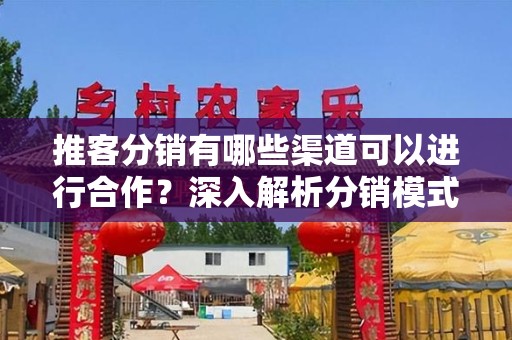 推客分销有哪些渠道可以进行合作？深入解析分销模式与合作机会