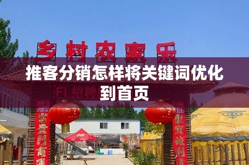 推客分销怎样将关键词优化到首页