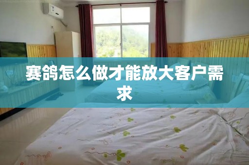 赛鸽怎么做才能放大客户需求