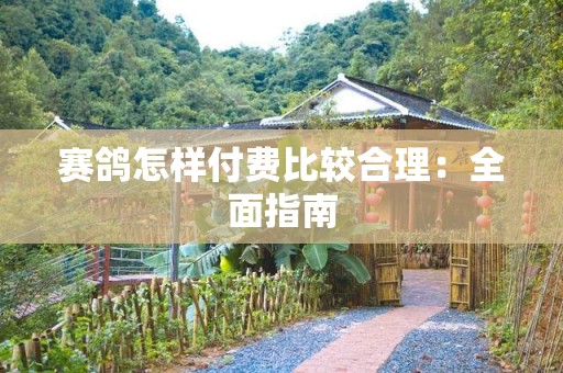 赛鸽怎样付费比较合理：全面指南