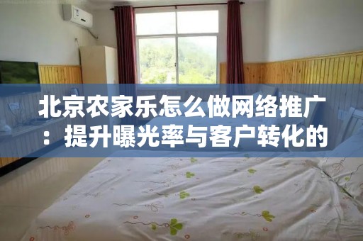 北京农家乐怎么做网络推广：提升曝光率与客户转化的策略